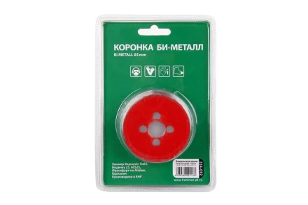 Коронка биметаллическая HAMMER Ф65х38мм 5/8&quot; BiMETALL (224-012) купить в Ижевске