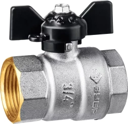 ЗУБР d 3/4, ручка бабочка, мама-мама, полнопроходной шаровой кран (51323-3/4)