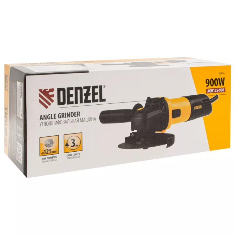 Угловая Машина шлифовальная Denzel AGH125-900 26904 купить в Ижевске