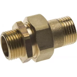 Соединитель GENERAL FITTINGS прямой с накидной гайкой, латунь, ш/ш, 1/2&quot; 51037-S/S-1/2