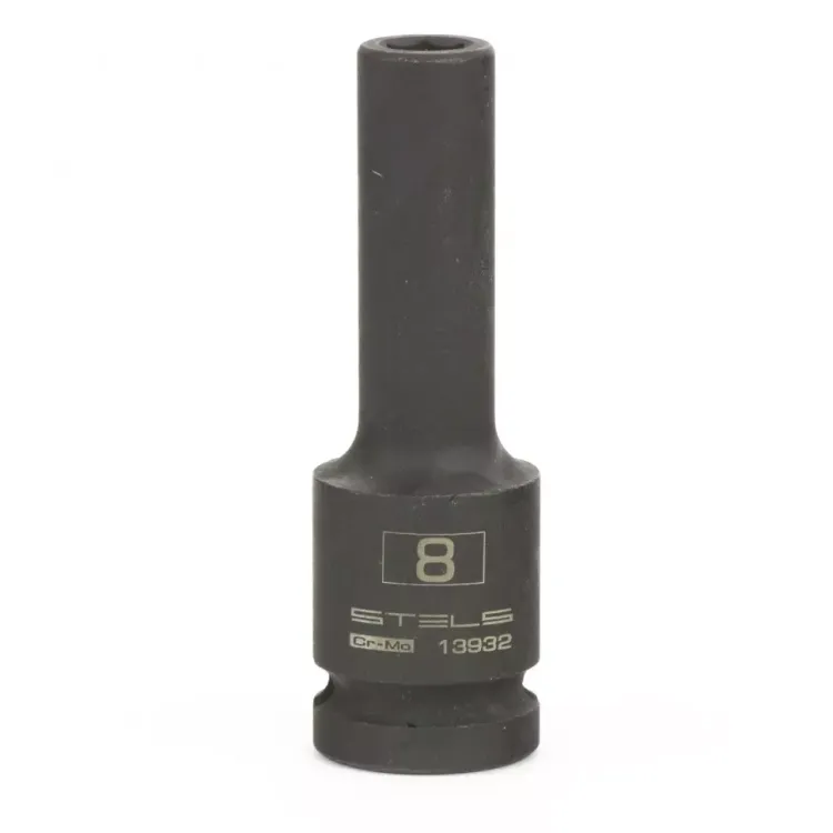 Головка ударная удлиненная шестигранная 8 мм 1/2" CrMo  Stels 13932 купить в Ижевске