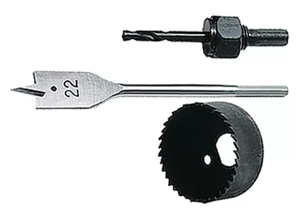 Набор для установки врезных замков 22 мм/48 мм перовое сверло/кольцевая пила MATRIX 70493 купить в Ижевске