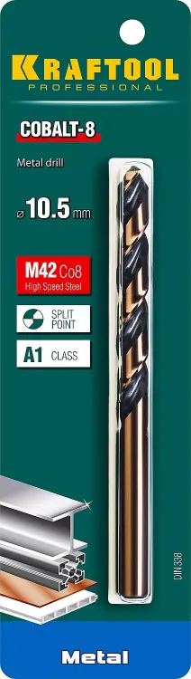 Сверло по металлу HSS-Co 29656-10.5 купить в Ижевске
