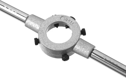 Плашкодержатель, ЗУБР Мастер 28141-30, с центровочными и прижимными винтами, 30х11мм для М10, L - 275мм 28141-30_z01 купить в Ижевске