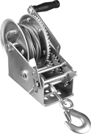 Лебедка ручная барабанная ЗУБР &quot;ПРОФЕССИОНАЛ&quot;, тяговая, тросовая, 1,1т, 8м 43113-1.1_z01 купить в Ижевске