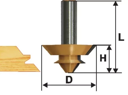 Фреза комбинированная универсальная Ф50Х22 мм хвостовик 12 мм 46502 купить в Ижевске