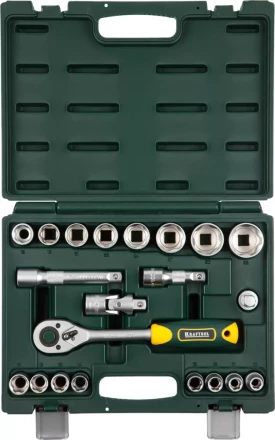 Набор KRAFTOOL &quot;EXPERT QUALITAT&quot;: Торцовые головки, 1/2&quot;, 21 предмет 27882-H22_z02 купить в Ижевске