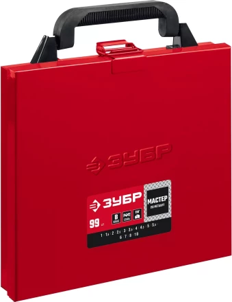 ЗУБР 99 шт, (1-10 мм), сталь Р4М2, класс В, мет.бокс, набор сверл по металлу (29605-H99) купить в Ижевске