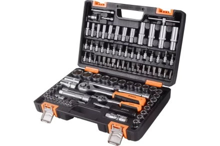 Набор инструментов АВТО, 1/2&quot; , 1/4&quot; , CrV, в кейсе 94 предм Вихрь 73/6/7/7 купить в Ижевске