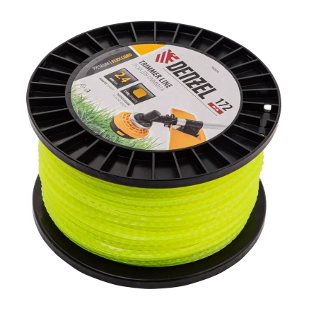 Леска для триммера зубчатый квадрат, 2,4мм х 172м, на DIN катушке FLEX CORD// Denzel 96804 купить в Ижевске