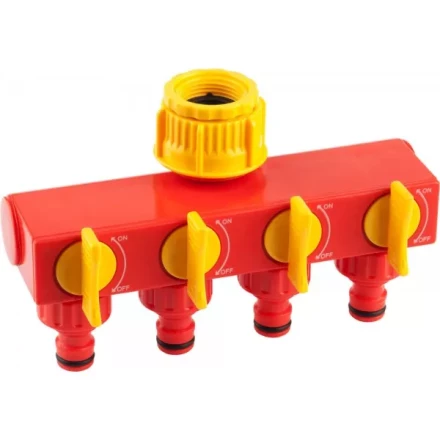 Распределитель GRINDA четырехканальный, из ударопрочной пластмассы, &quot;резьба внешняя 3/4&quot;-1&quot;-соединитель&quot; 8-426314_z01 купить в Ижевске