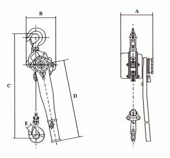 Таль ручная рычажная HSH-C LB г-п 1 тонн H=3 метра купить в Ижевске