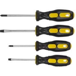 Набор STAYER "MASTER": Отвертки слесарные, двухкомпонентная рукоятка, магнитный наконечник, 4шт 2513-H4_z01