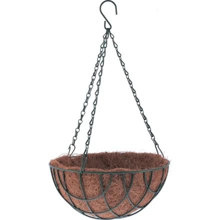 Кашпо подвесное с вкладышем из коковиты полукруглое d30см PALISAD 69017 купить в Ижевске