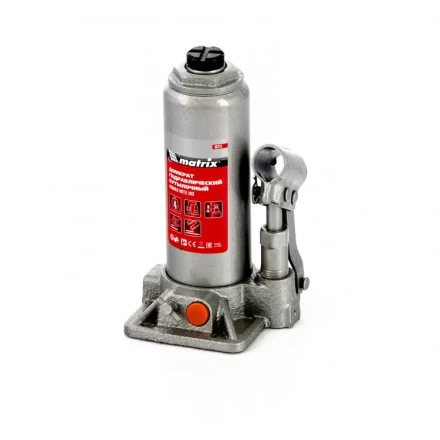 Домкрат гидравлический бутылочный 4 т в пластиковом кейсе Matrix 50775 купить в Ижевске