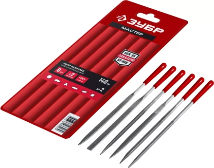 ЗУБР 6 шт, 140 мм, в чехле, с ручками, набор надфилей (16014-H6) купить в Ижевске