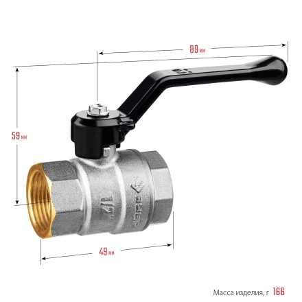 ЗУБР d 1/2, ручка-рычаг, шаровой кран (51322-1/2) купить в Ижевске