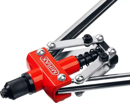 Заклепочник двуручный, MIRAX 31034, для заклёпок d=3,2 / 4,0 / 4,8 мм из алюминия и стали, литой корпус 31034_z01 купить в Ижевске