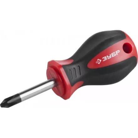 Отвертка ЗУБР &quot;МАСТЕР&quot;, &quot;STUBBY&quot; ( бочка ), Cr-v, эргономичная двухкомпонентная рукоятка, PH2x38мм 25062-38-2_z03 купить в Ижевске