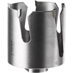 Коронка ЗУБР "ПРОФИ" "ПРОУНИВЕРСАЛ", твердосплав резцы, бетон, кирпич, керам, цв мет, гипсокарт, пласт, дерево, d=68мм 29514-68