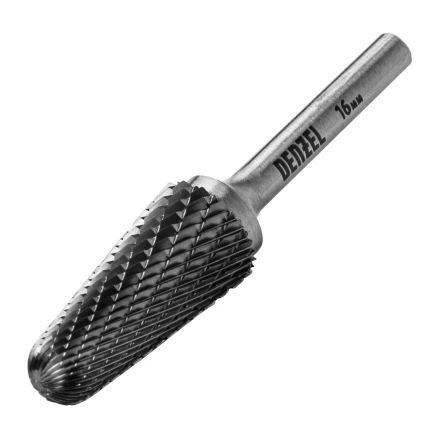 Борфреза по металлу твердосплавная Denzel 72073, коническая закругленная, тип-L, 16 мм купить в Ижевске