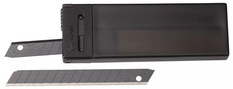 Лезвие OLFA сегментированные BLACK MAX, 9х80х0,38мм, 13 сегментов, 10шт OL-ABB-10B купить в Ижевске
