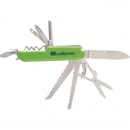 Нож многофункциональный компактный размер 15 функций 90 мм Сибртех 17626 купить в Ижевске