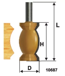 Фреза по дереву кромочная фигурная 32х57 №4 твердосплав ц/хв 12 ЭНКОР 10687
