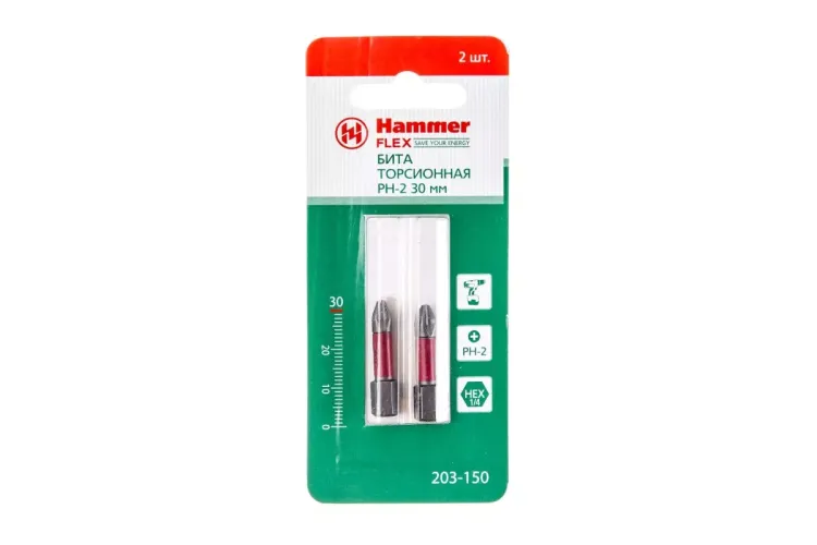 Бита HAMMER PH2 30мм (2шт.) купить в Ижевске