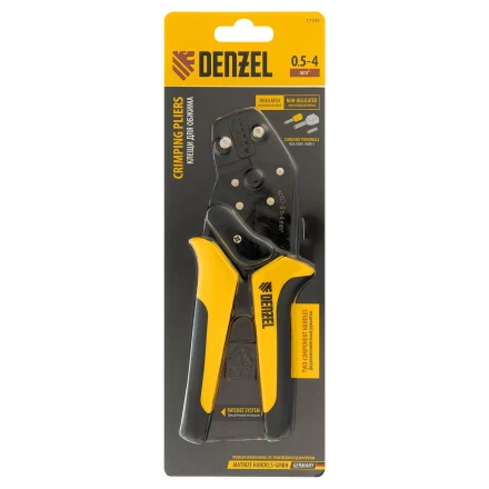 Клещи для обжима наконечников штыревых НШВ, НШВИ, НШВИ-2, 0,5-4 мм2 Denzel 17743 купить в Ижевске