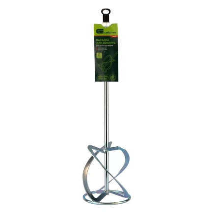 Насадка для миксера, для легких растворов Сибртех, 160 х 590 мм, оцинкованная, хвостовик резьба М14, 848997 купить в Ижевске