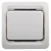 Выключатель СВЕТОЗАР &quot;ГАММА&quot; одноклавишный, без подсветки, цвет белый, 10А/~250В SV-54130-W купить в Ижевске