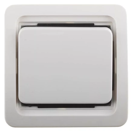 Выключатель СВЕТОЗАР &quot;ГАММА&quot; одноклавишный, без подсветки, цвет белый, 10А/~250В SV-54130-W купить в Ижевске