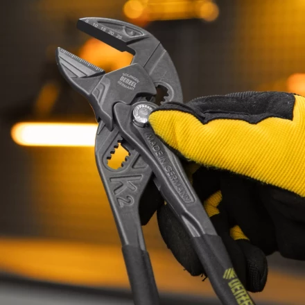 Клещи переставные Denzel 17910, кнопочный механизм, обливные рукоятки, сантехнические, 250 мм купить в Ижевске