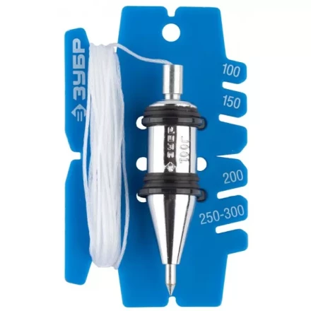 Отвес ЗУБР &quot;ЭКСПЕРТ&quot; строительный со шнуром и безопасным наконечником, 100 г 06347-10_z01 купить в Ижевске