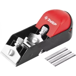 Рубанок ЗУБР &quot;МАСТЕР&quot; &quot;МИНИ&quot; металлический, торцевой, 5 запасных ножей в комплекте, 50х150мм 1862_z01