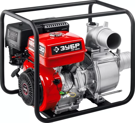 ЗУБР 1800 л/мин, мотопомпа бензиновая для грязной воды (МПГ-1800) купить в Ижевске