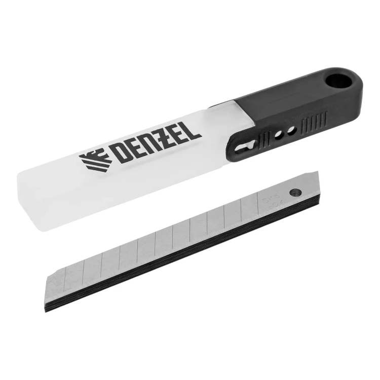 Лезвия, 9 мм, сталь SK5 - 0,4 мм, 10 штук// Denzel 79300 купить в Ижевске