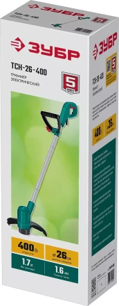 ЗУБР 400 Вт, ш/с 26 см, сетевой триммер (ТСН-26-400) купить в Ижевске