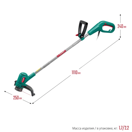 ЗУБР 400 Вт, ш/с 26 см, сетевой триммер (ТСН-26-400) купить в Ижевске