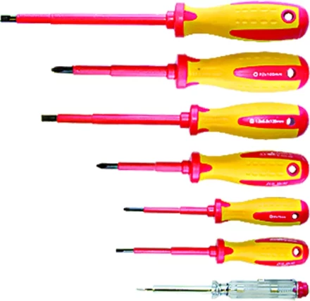 Набор отверток диэлект.до 1000В проб.эл. - до 250В двухкомп.рукоятки (7шт.) MATRIX PROFESSIONAL 13355 купить в Ижевске