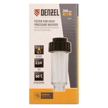 Фильтр для моечных машин высокого давления, G3/4 дюйм, универсальный Denzel 58301 купить в Ижевске