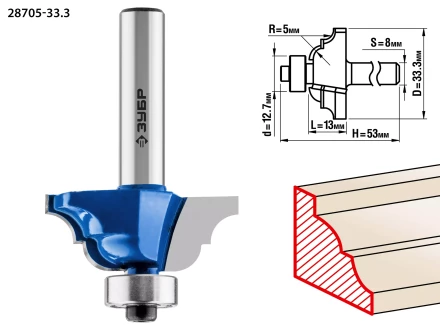 Фрезы кромочные калевочные №4 с подшипником 95мм серия ПРОФЕССИОНАЛ купить в Ижевске