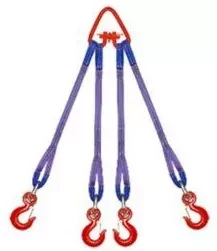 Строп текстильный четырехветвевой 4СТ 2.5 т L=4.5 м SF7 30 мм Звено РТ- 3