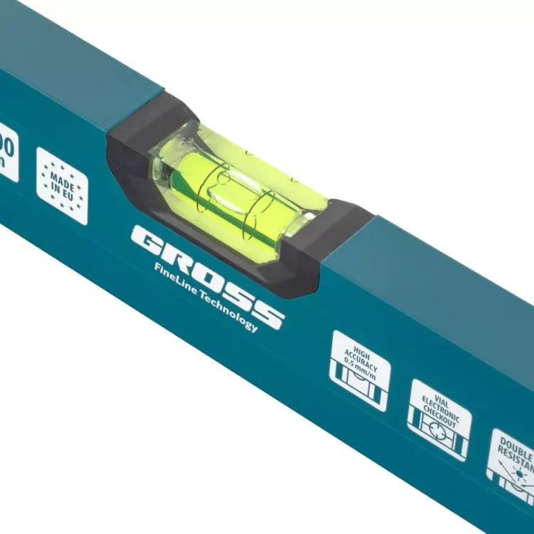 Уровень алюминиевый 2000 мм 2 глазка HanD Werker Gross 33906 купить в Ижевске