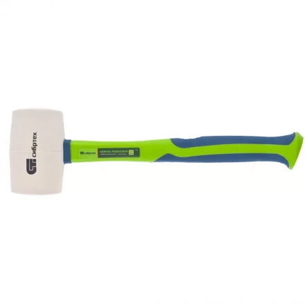 Киянка резиновая 225 г белая резина фибергласовая рукоятка СИБРТЕХ 11166 купить в Ижевске