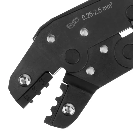 Клещи для обжима неизолированных наконечников НК и НВ, разъемов РП, 0,25 - 2,5 мм2 Denzel 17745 купить в Ижевске