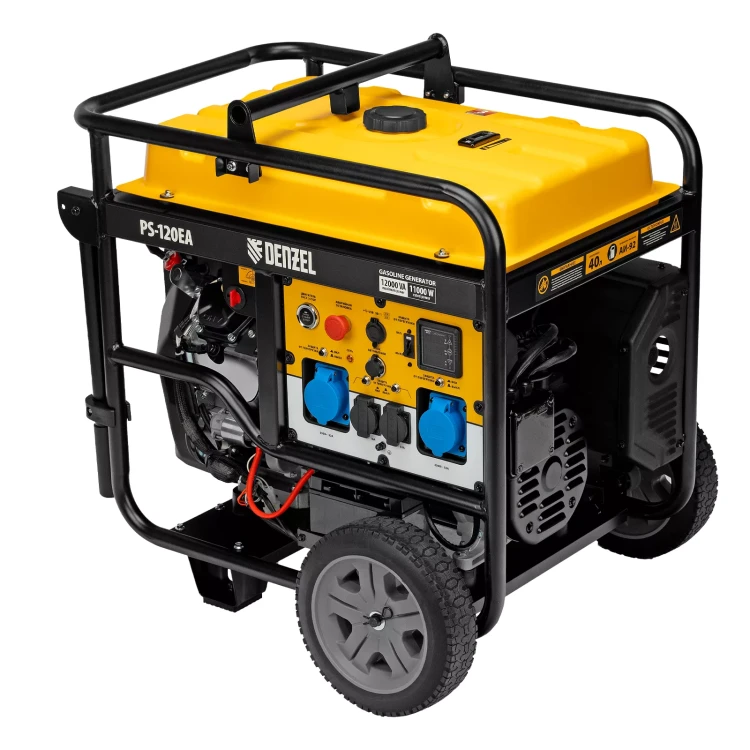 Генератор бензиновый Denzel PS-120EA, 12 кВт,230 В, 40л, разъём ATS,эл.старт купить в Ижевске