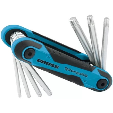 Набор ключей имбусовых Tamper-Torx TT10-TT40 CrV складные 7 шт Gross 16413 купить в Ижевске