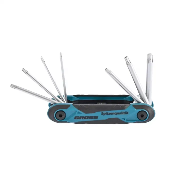 Набор ключей имбусовых Tamper-Torx TT10-TT40 CrV складные 7 шт Gross 16413 купить в Ижевске